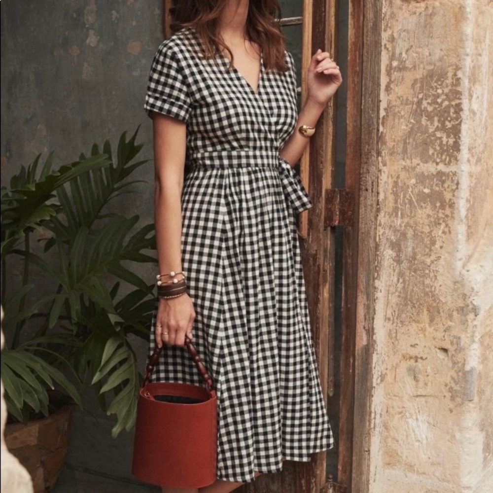 Sézane Marielle dress, black gingham